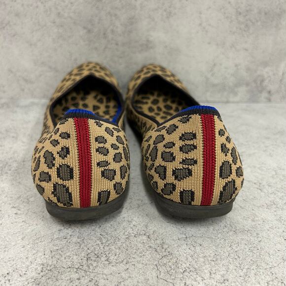 Rothy's Leopard Print Rounded-Toe Flats, Spotted Women’s Size W9 - Picture 4 of 8